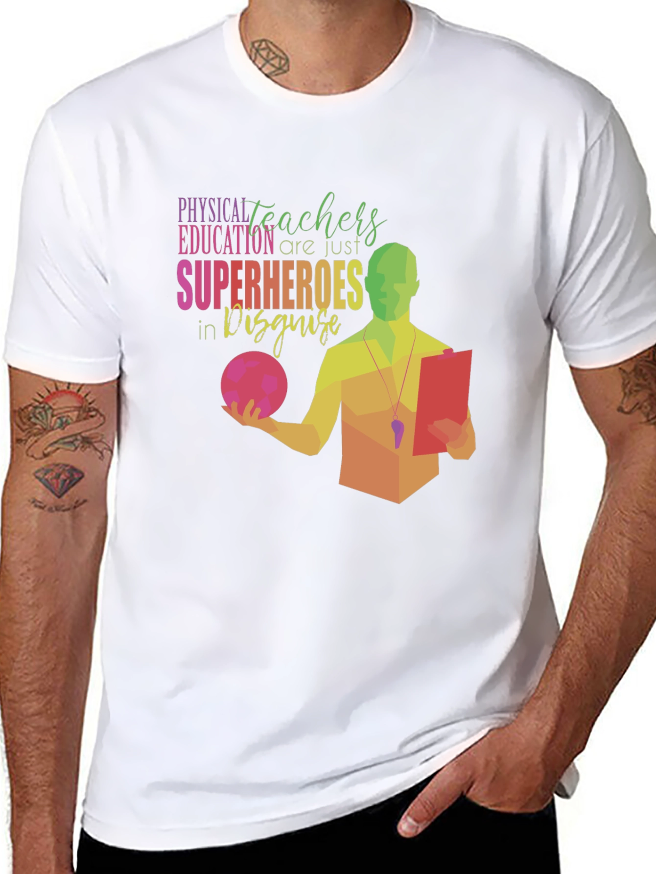 Camiseta Negra: Héroes de Educación Física
