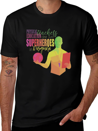 Camiseta Negra: Héroes de Educación Física