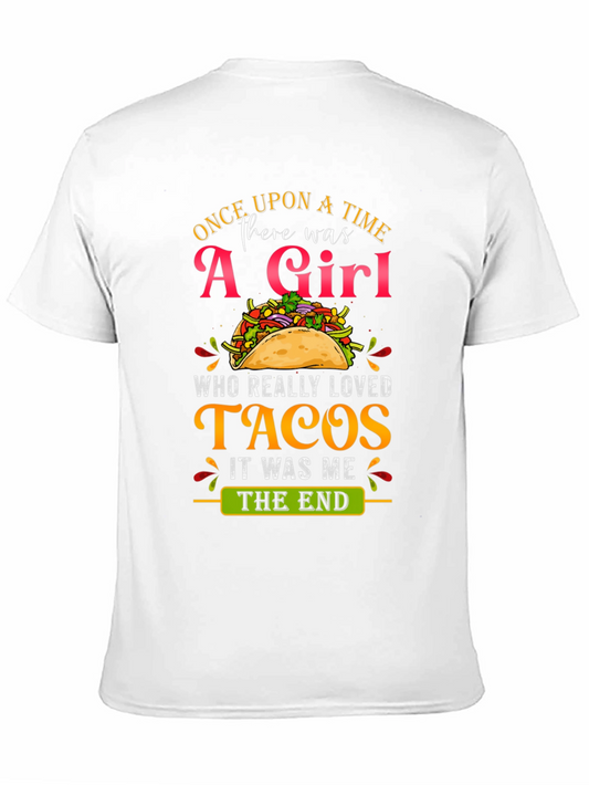 Camiseta Negra: Una Chica y Tacos - ¡Perfecta!