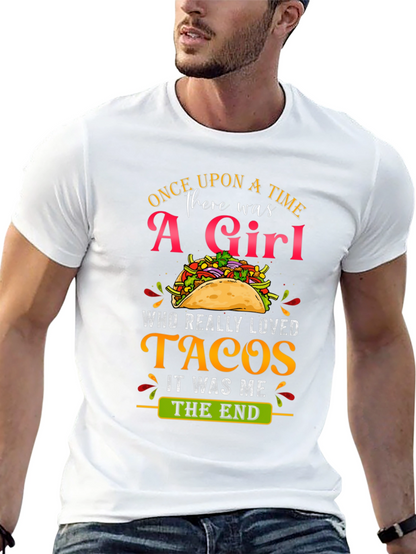 Camiseta Negra: Una Chica y Tacos - ¡Perfecta!