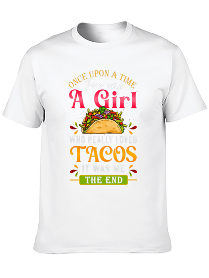 Camiseta Negra: Una Chica y Tacos - ¡Perfecta!
