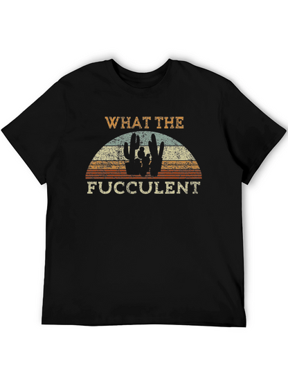 Camiseta Negra What the Fucculent para Hombre