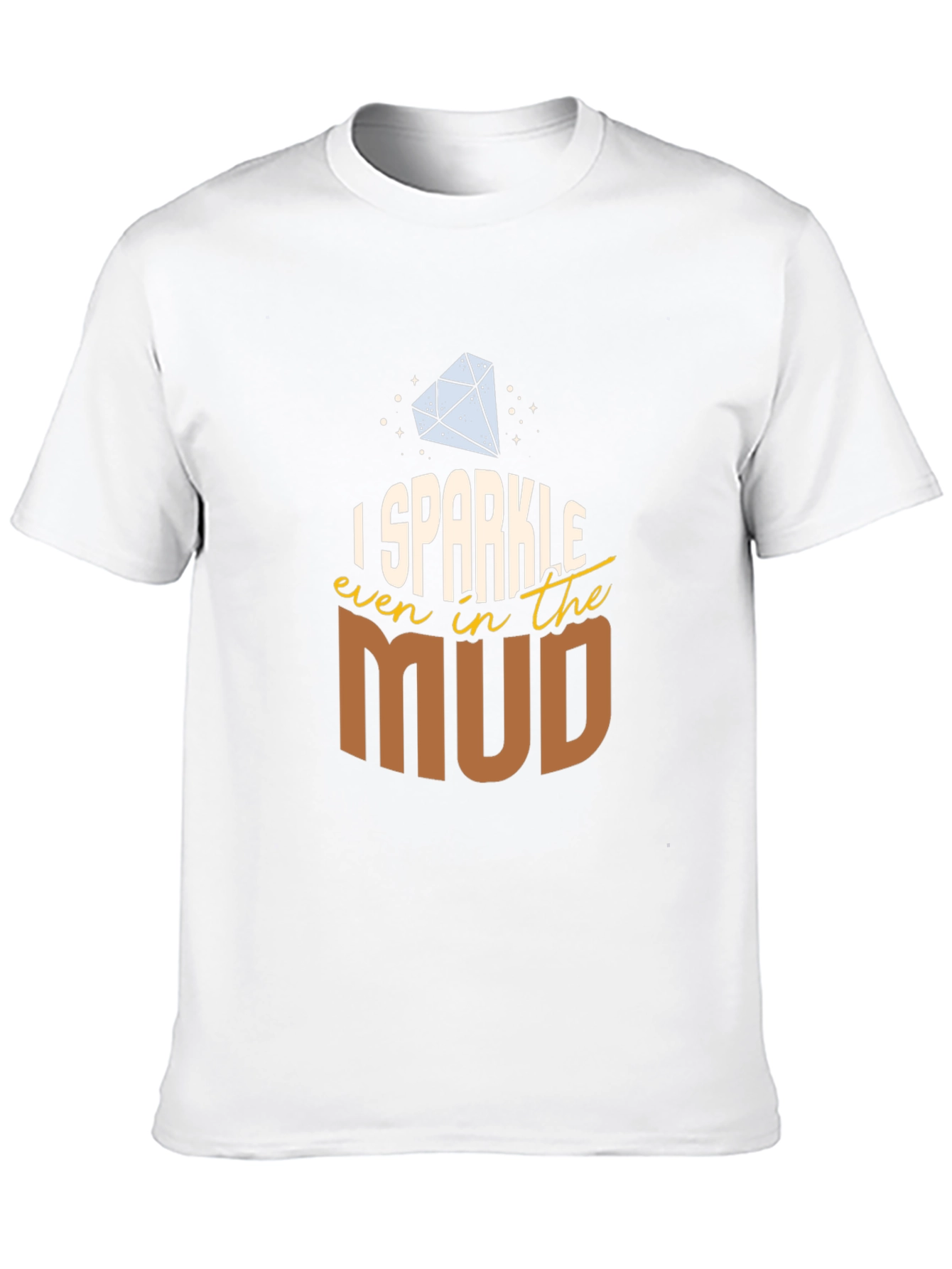 Camiseta Negra con Diseño Brillo en el Lodo