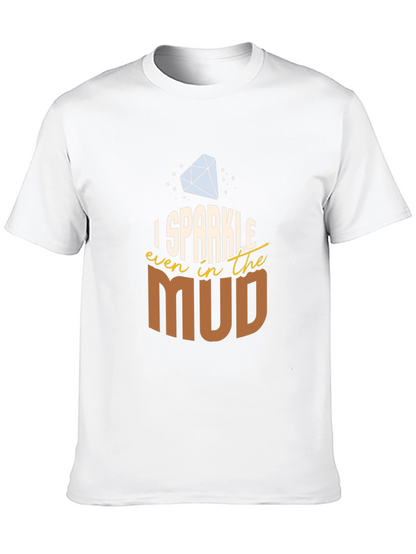 Camiseta Negra con Diseño Brillo en el Lodo