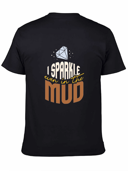 Camiseta Negra con Diseño Brillo en el Lodo