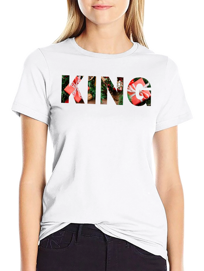 Camiseta Negra Navideña KING