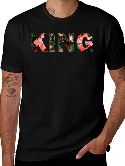 Camiseta Negra Navideña KING