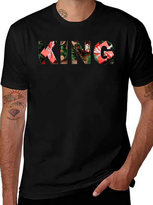 Camiseta Negra Navideña KING