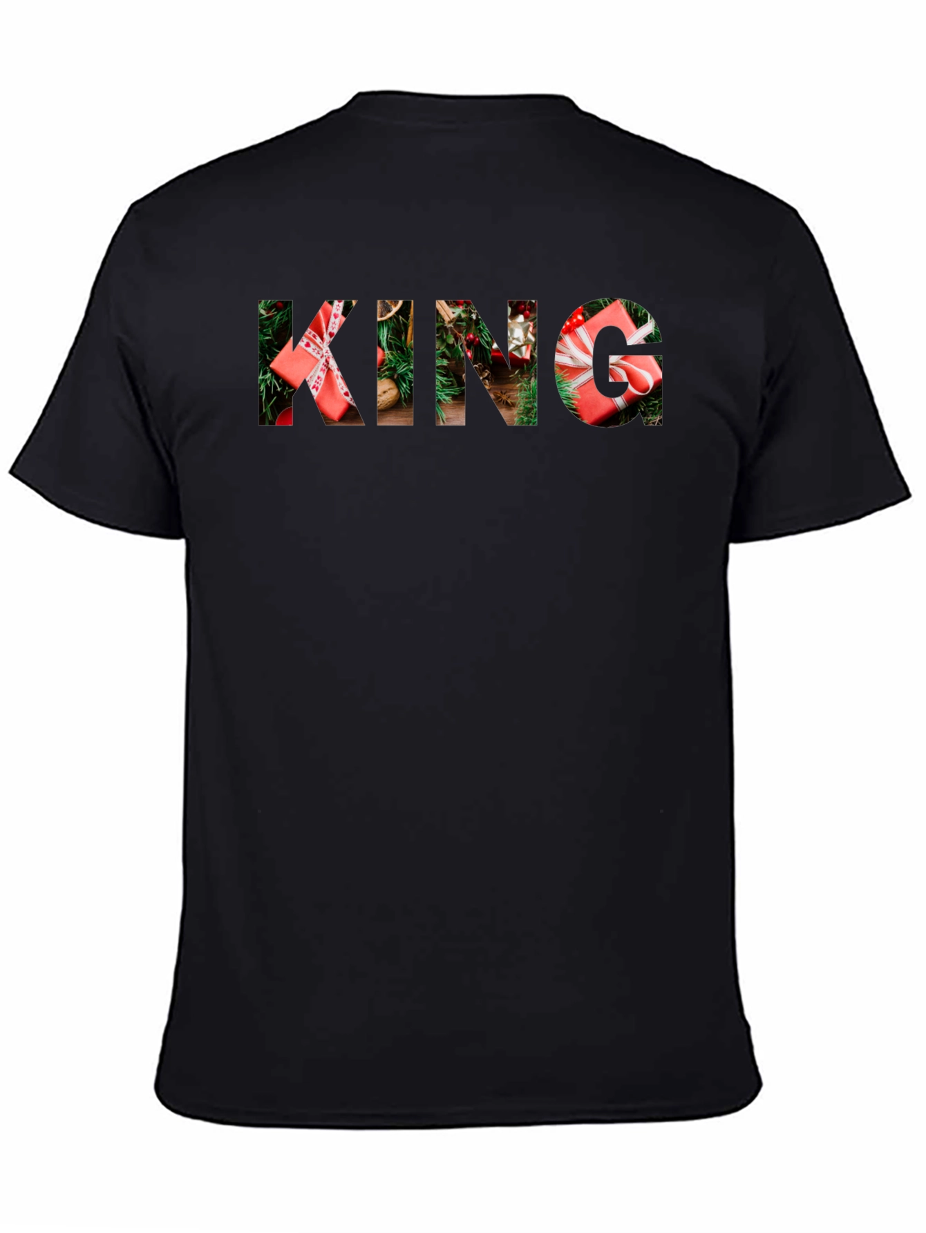Camiseta Negra Navideña KING