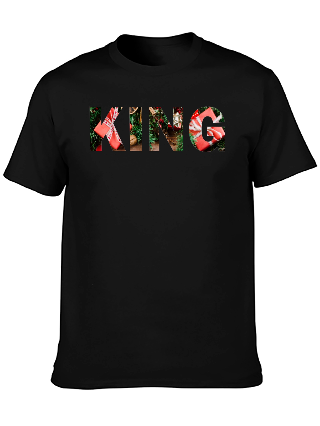 Camiseta Negra Navideña KING