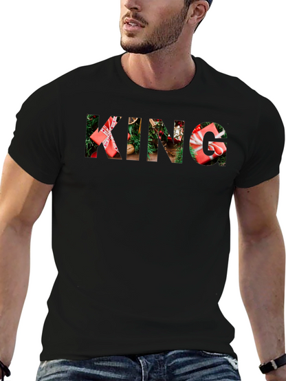 Camiseta Negra Navideña KING