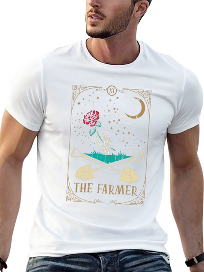 Camiseta Negra El Granjero con Diseño Esotérico