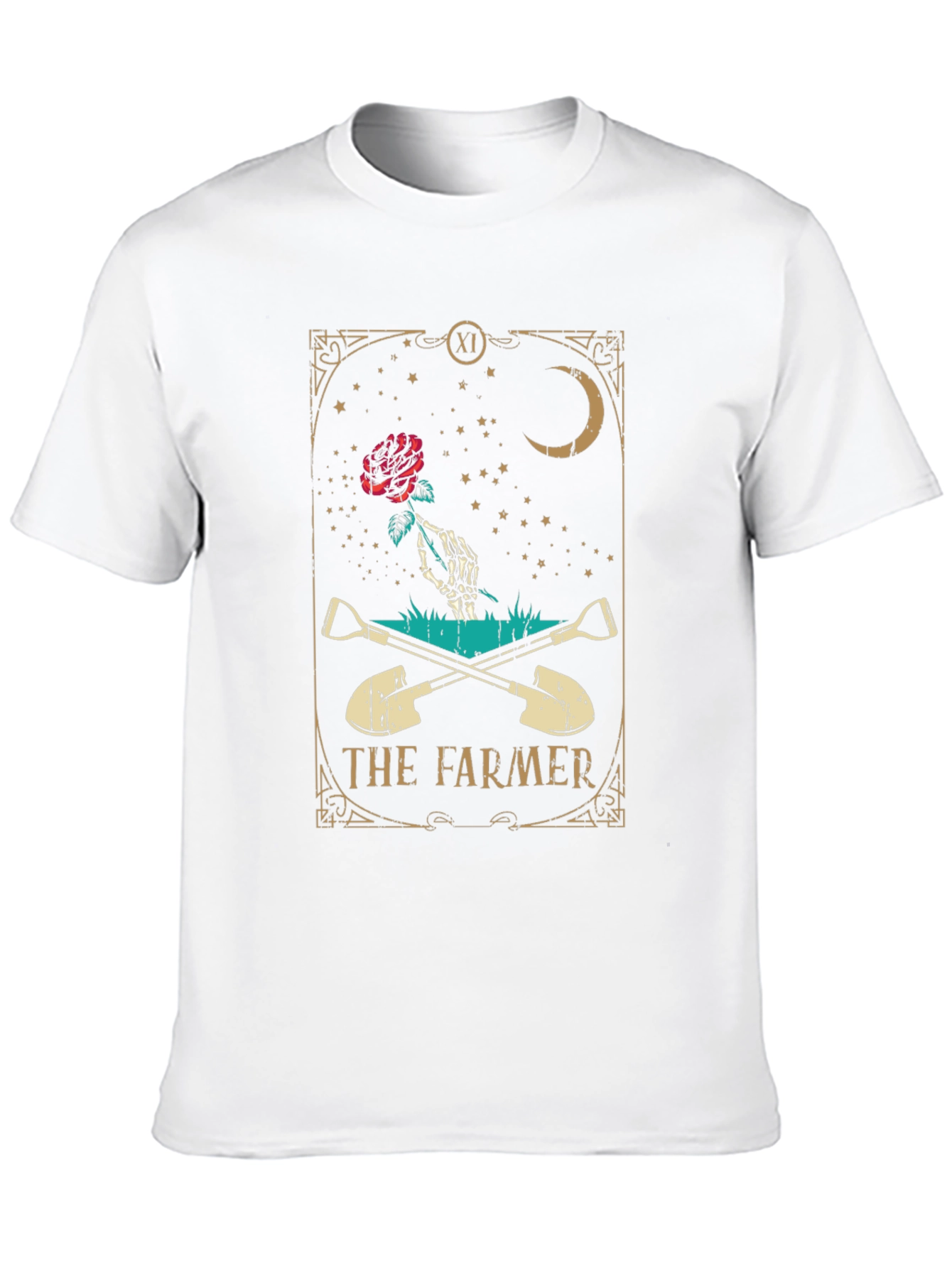 Camiseta Negra El Granjero con Diseño Esotérico