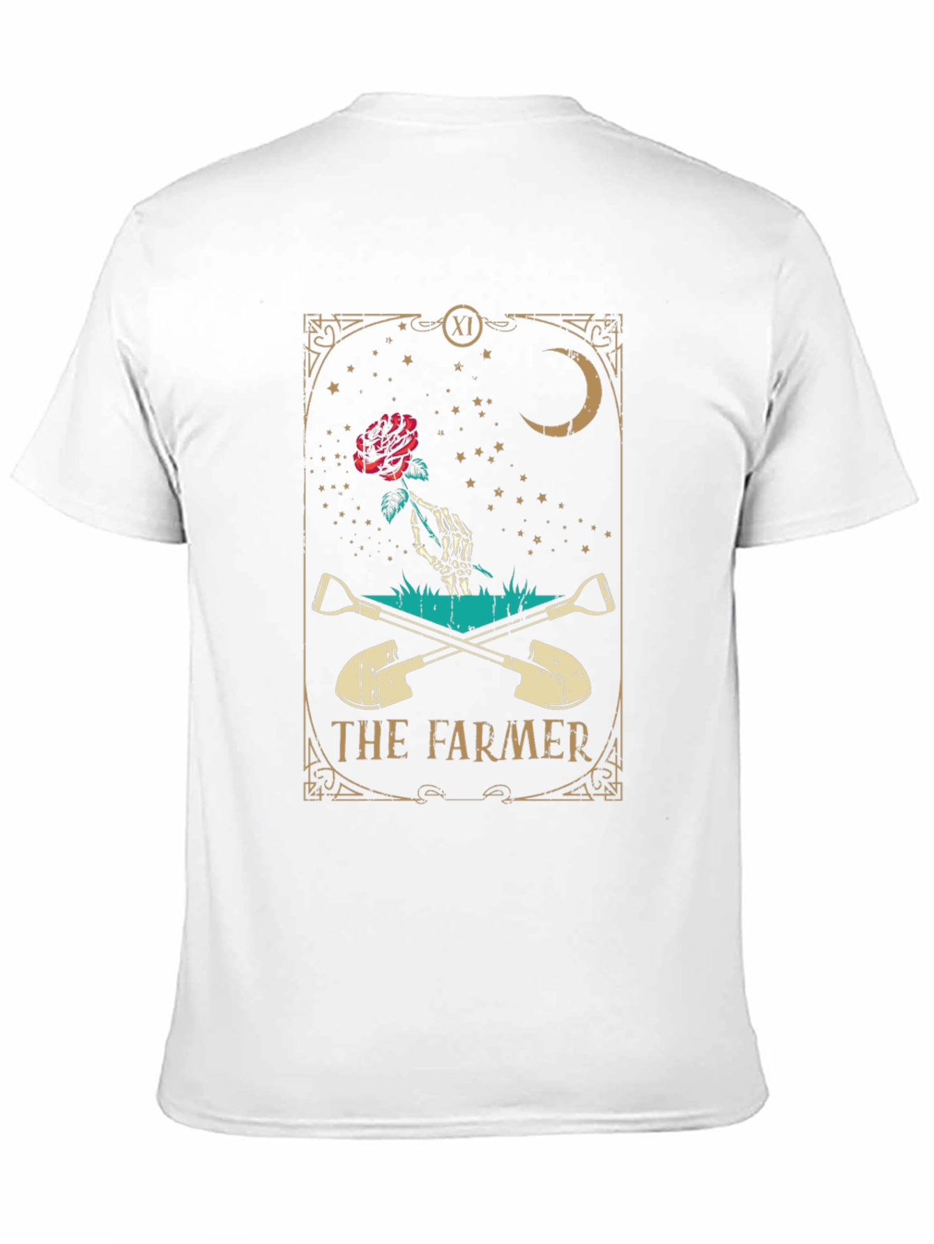 Camiseta Negra El Granjero con Diseño Esotérico