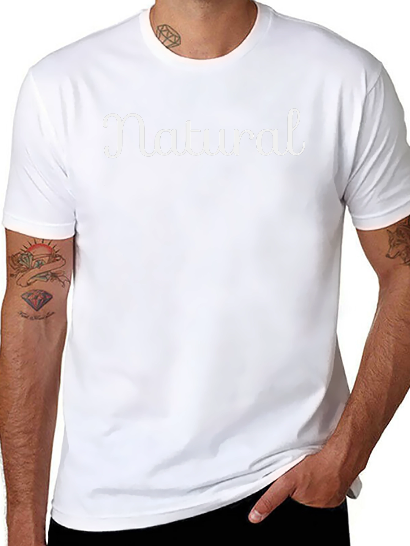 Camiseta Negra Natural para Hombre
