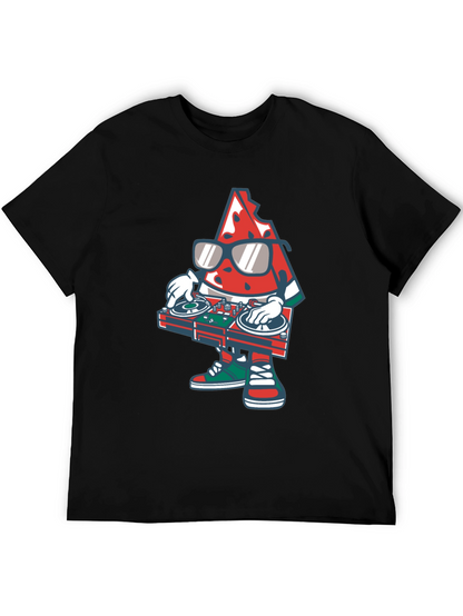 Camiseta Negra con Diseño de Sandía DJ