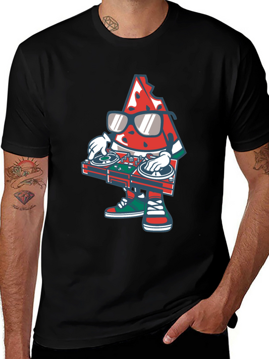 Camiseta Negra con Diseño de Sandía DJ