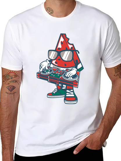 Camiseta Negra con Diseño de Sandía DJ