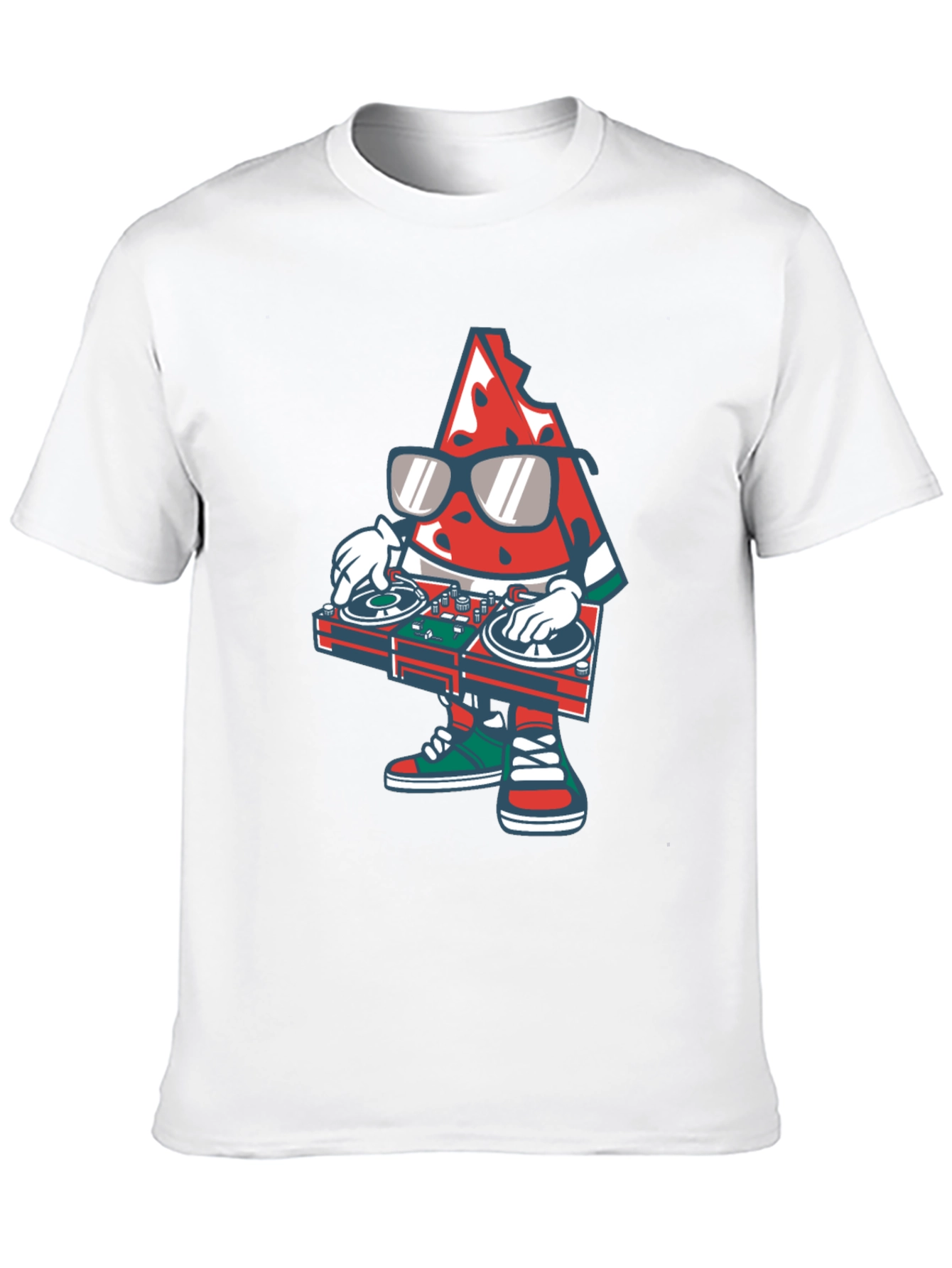 Camiseta Negra con Diseño de Sandía DJ