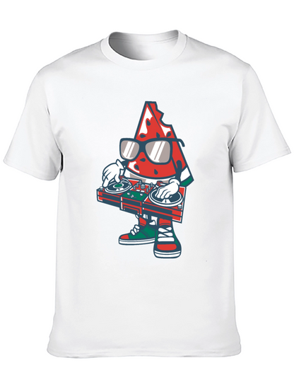 Camiseta Negra con Diseño de Sandía DJ