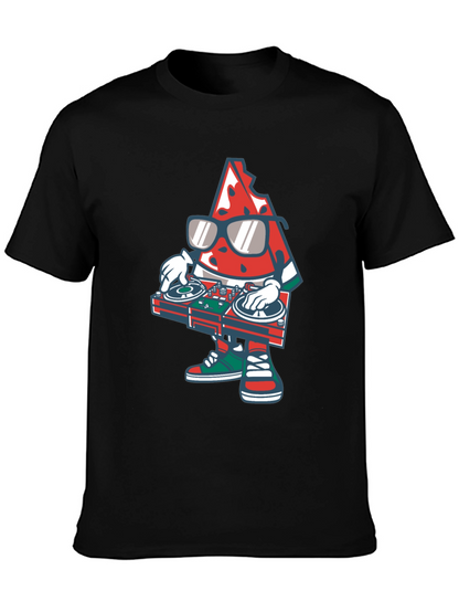 Camiseta Negra con Diseño de Sandía DJ