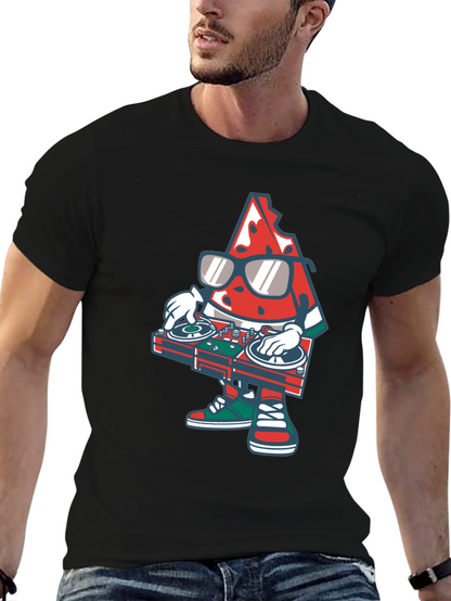 Camiseta Negra con Diseño de Sandía DJ