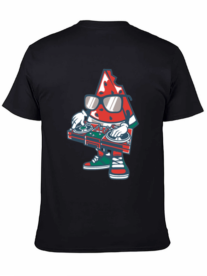 Camiseta Negra con Diseño de Sandía DJ