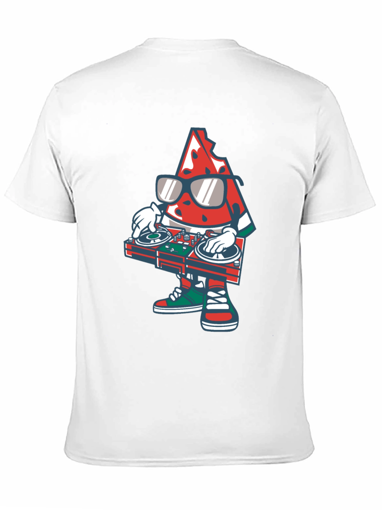 Camiseta Negra con Diseño de Sandía DJ