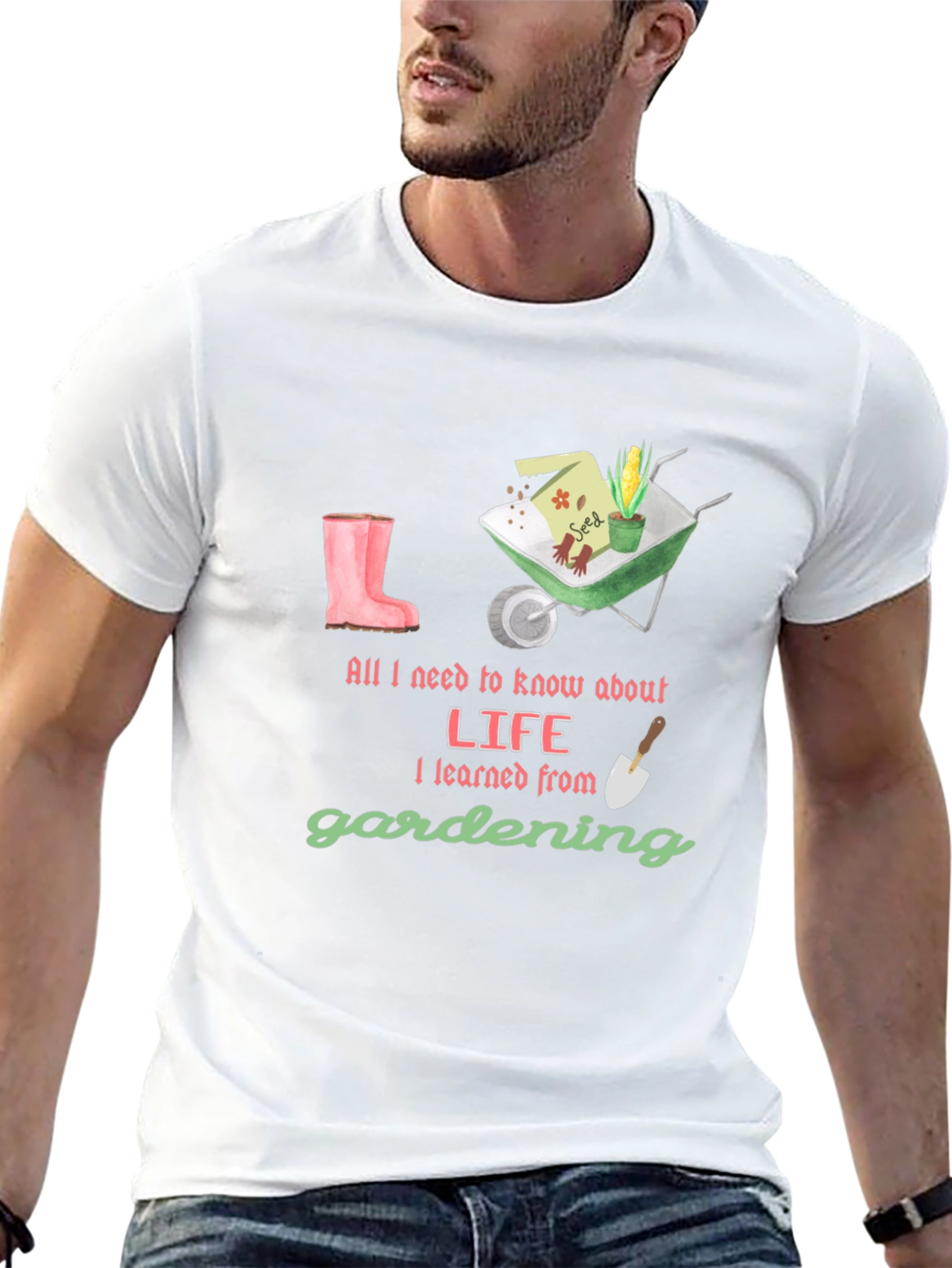 Camiseta Negra Lecciones de Jardinería