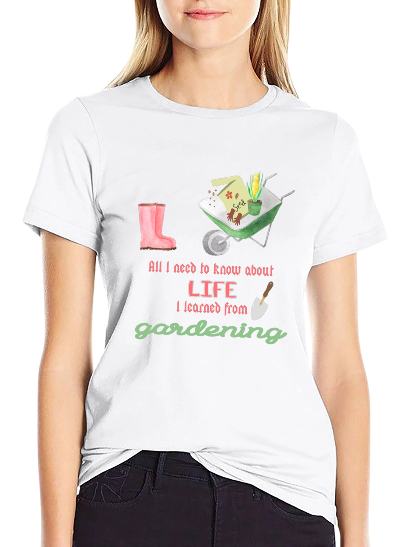 Camiseta Negra Lecciones de Jardinería