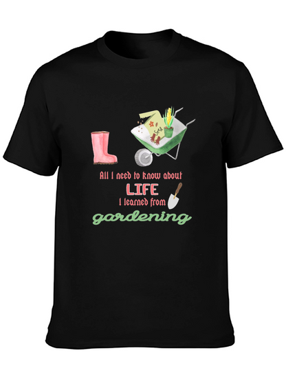 Camiseta Negra Lecciones de Jardinería