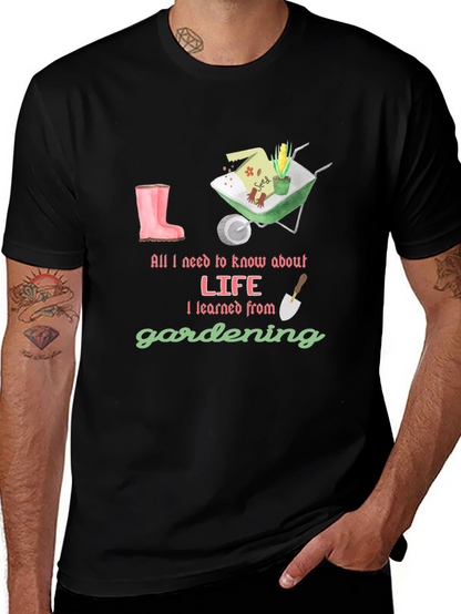 Camiseta Negra Lecciones de Jardinería