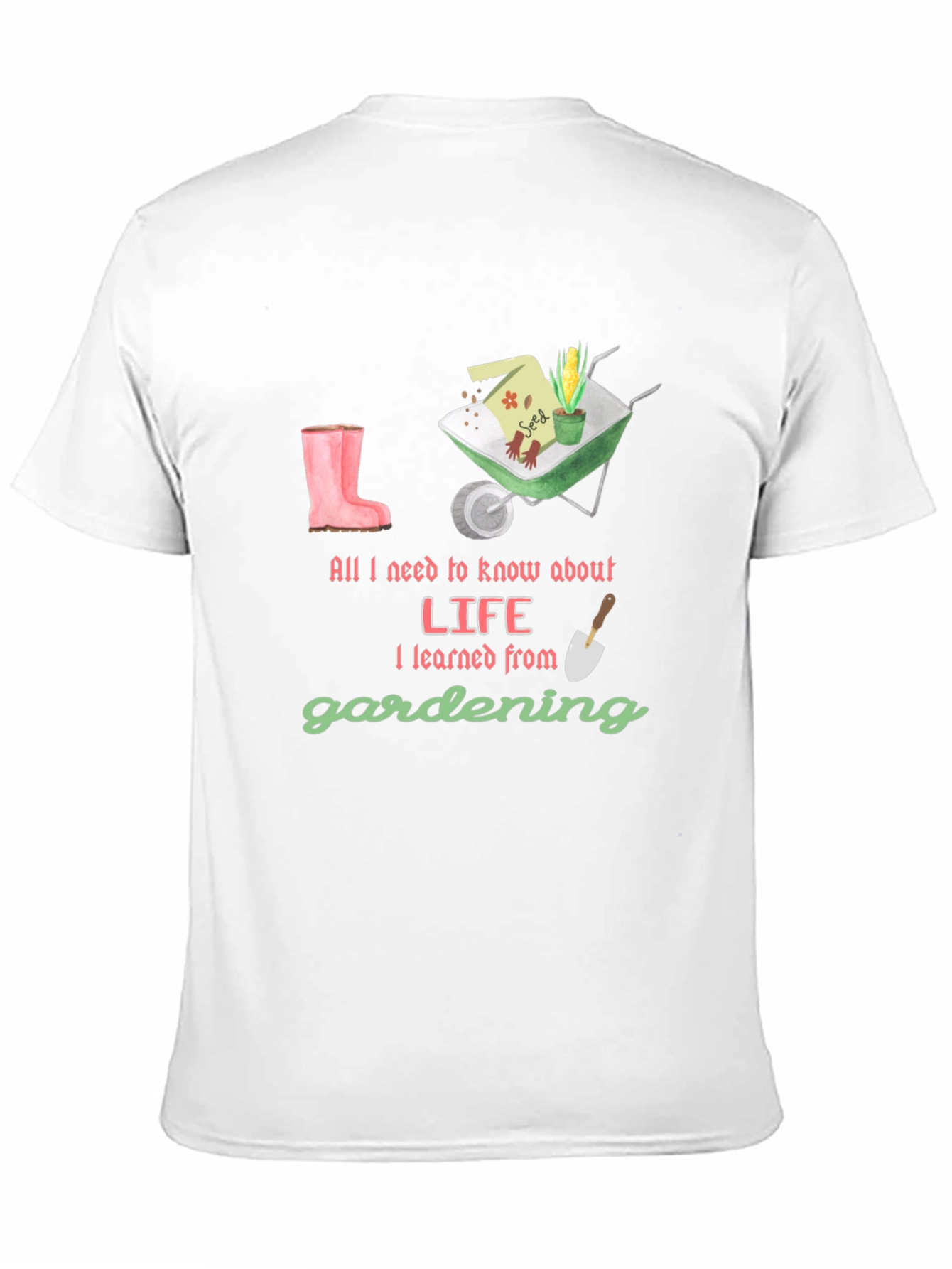 Camiseta Negra Lecciones de Jardinería