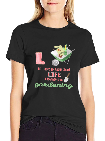 Camiseta Negra Lecciones de Jardinería