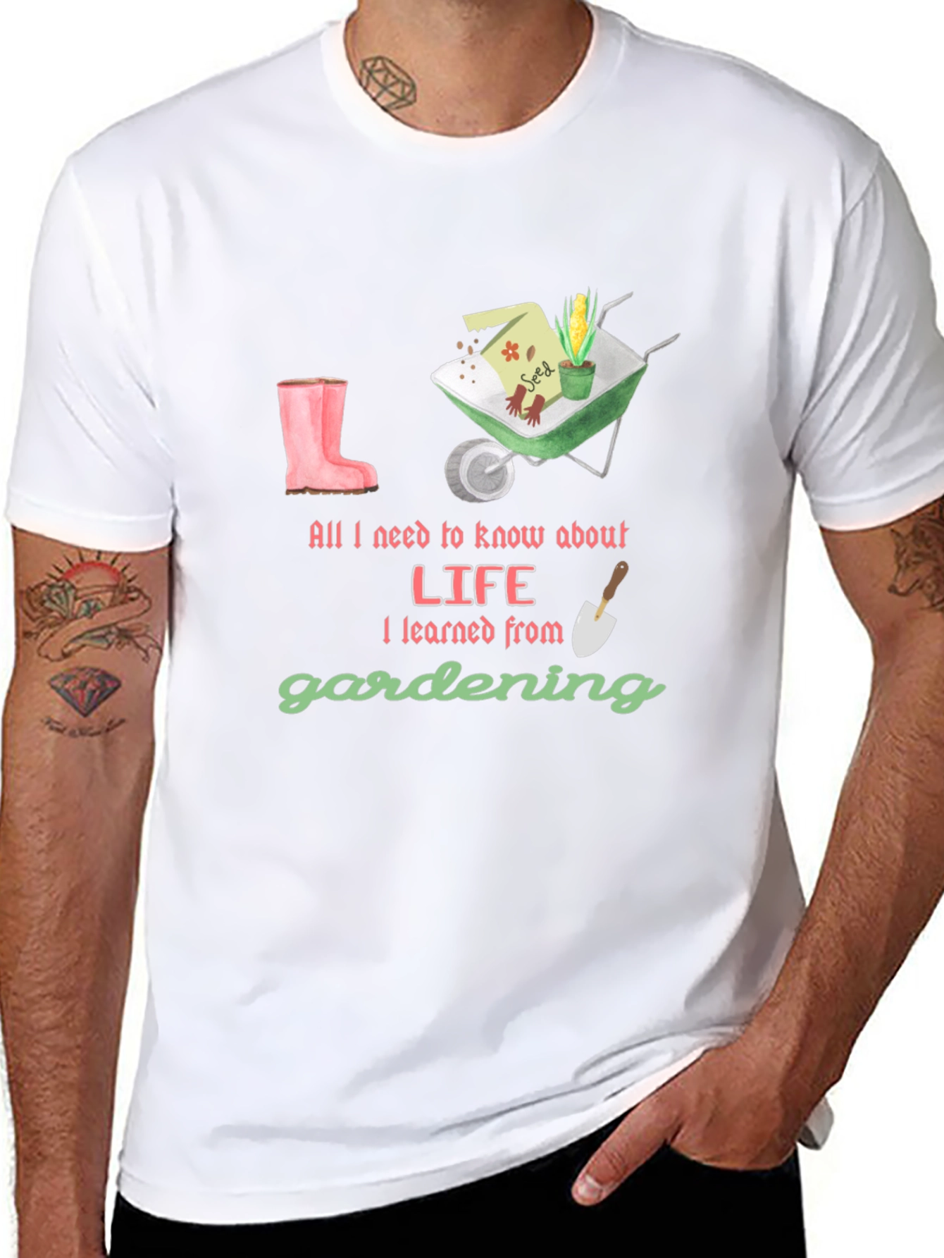 Camiseta Negra Lecciones de Jardinería