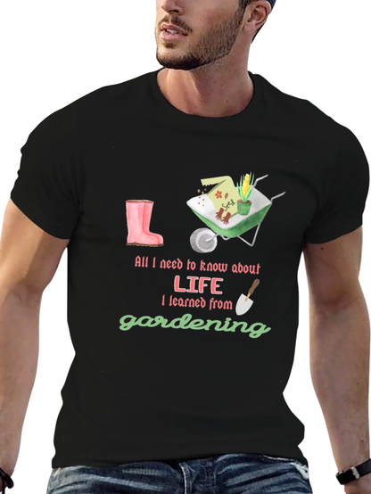 Camiseta Negra Lecciones de Jardinería