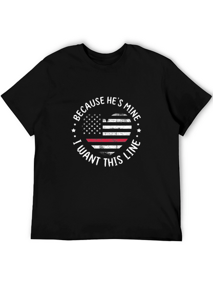Camiseta Negra Because Hes Mine Bomberos