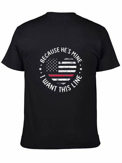 Camiseta Negra Because Hes Mine Bomberos