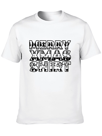 Camiseta Navideña Negra Merry Xmas Shirt