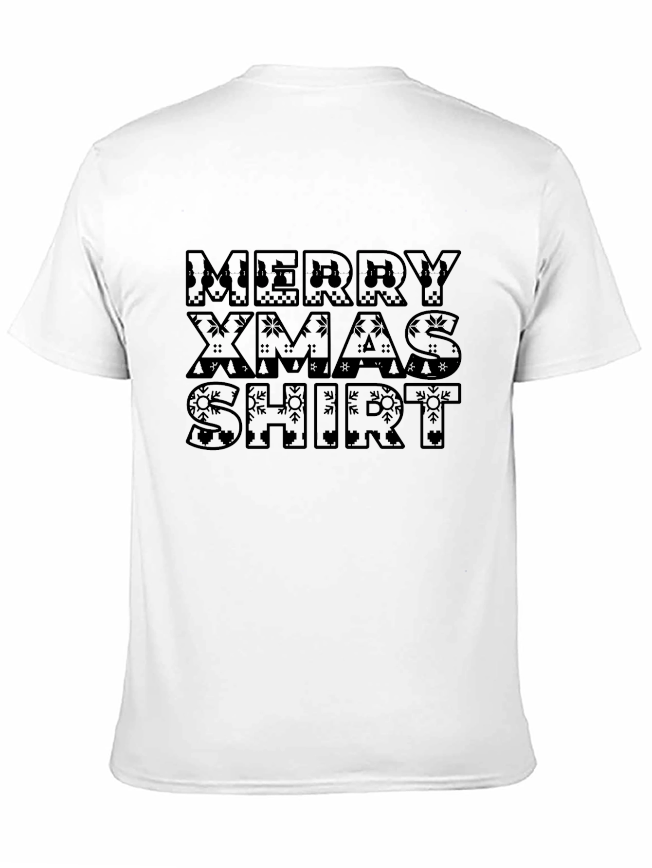 Camiseta Navideña Negra Merry Xmas Shirt