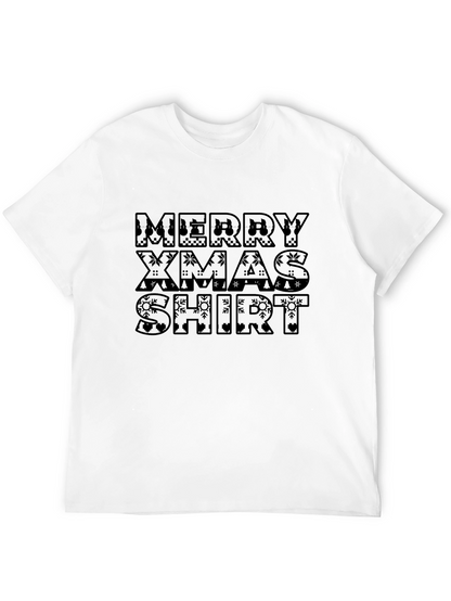 Camiseta Navideña Negra Merry Xmas Shirt