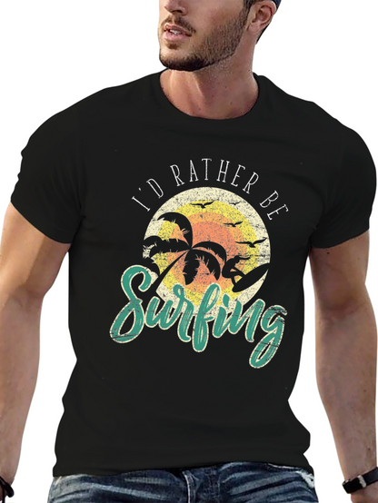 Camiseta Negra Prefiero Surfear