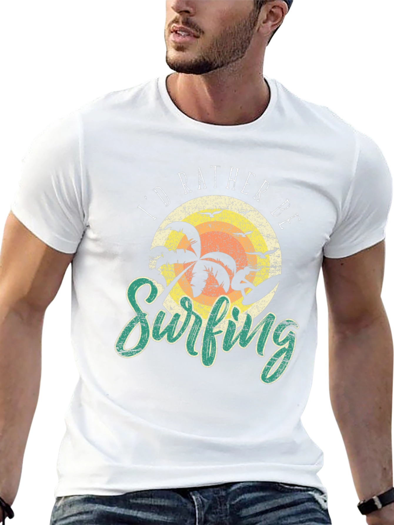 Camiseta Negra Prefiero Surfear