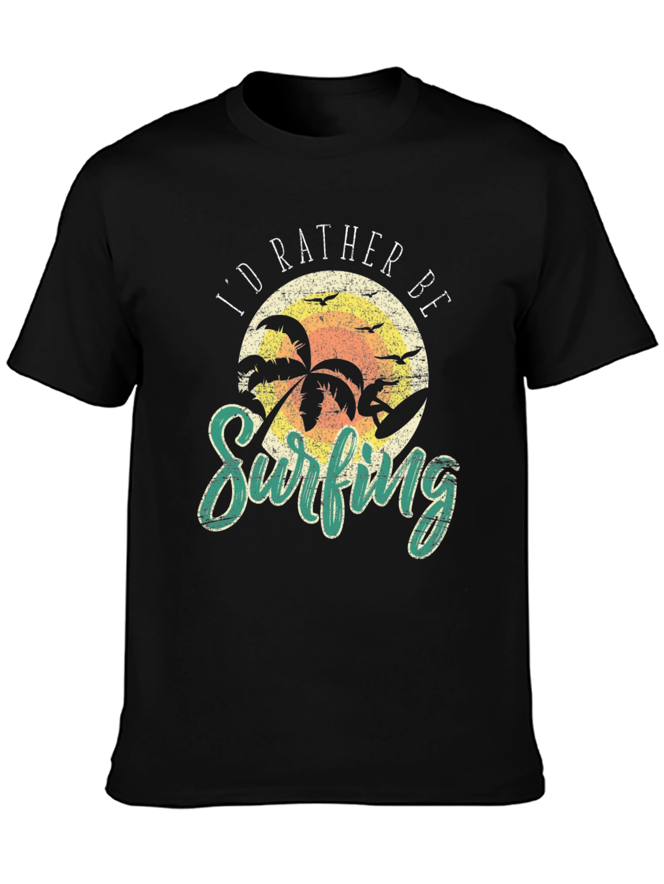 Camiseta Negra Prefiero Surfear