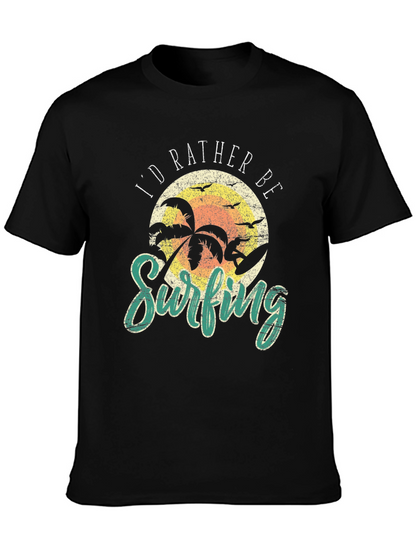Camiseta Negra Prefiero Surfear