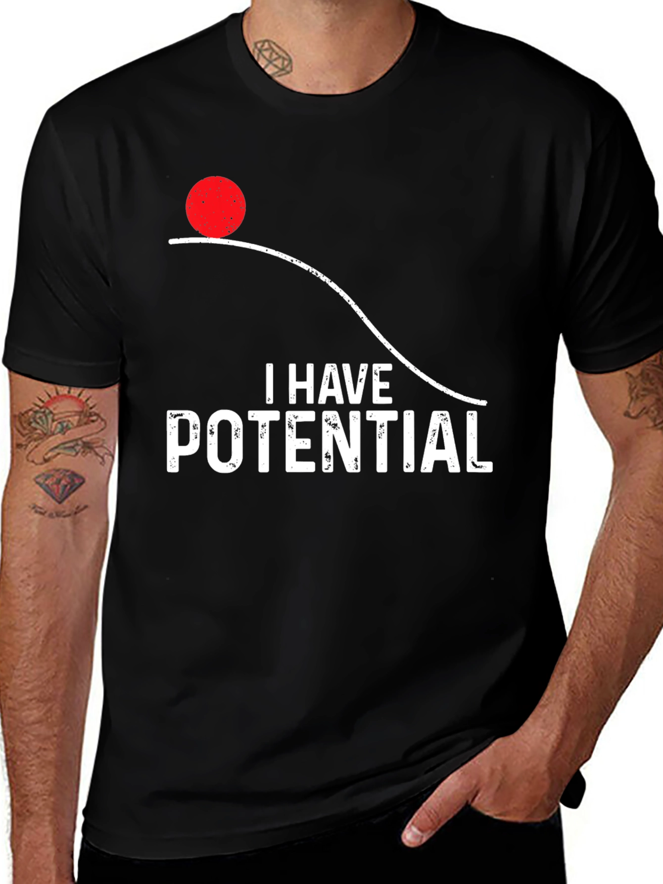 Camiseta Tengo Potencial Física Divertida