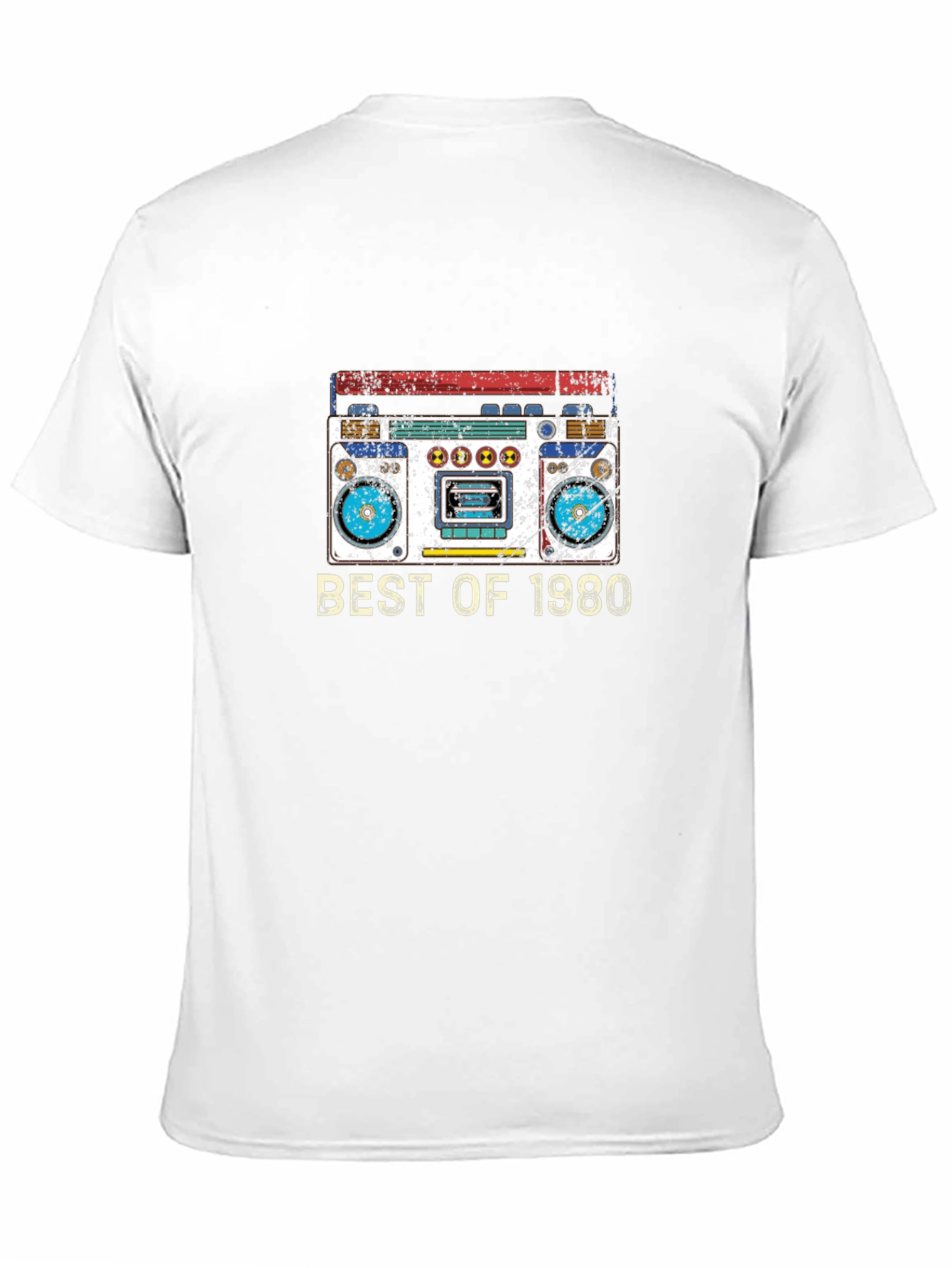Camiseta Negra con Diseño Retro Best of 1980