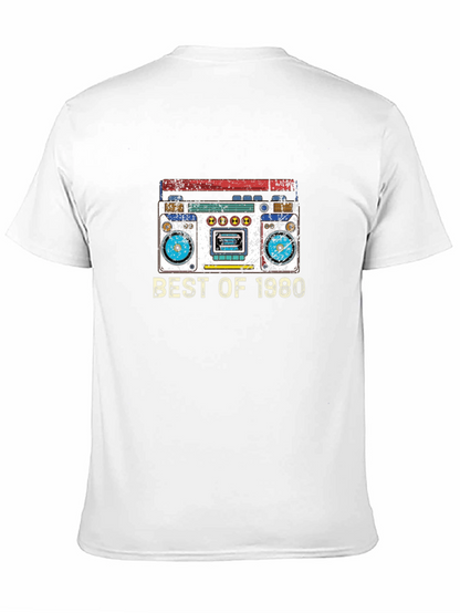 Camiseta Negra con Diseño Retro Best of 1980