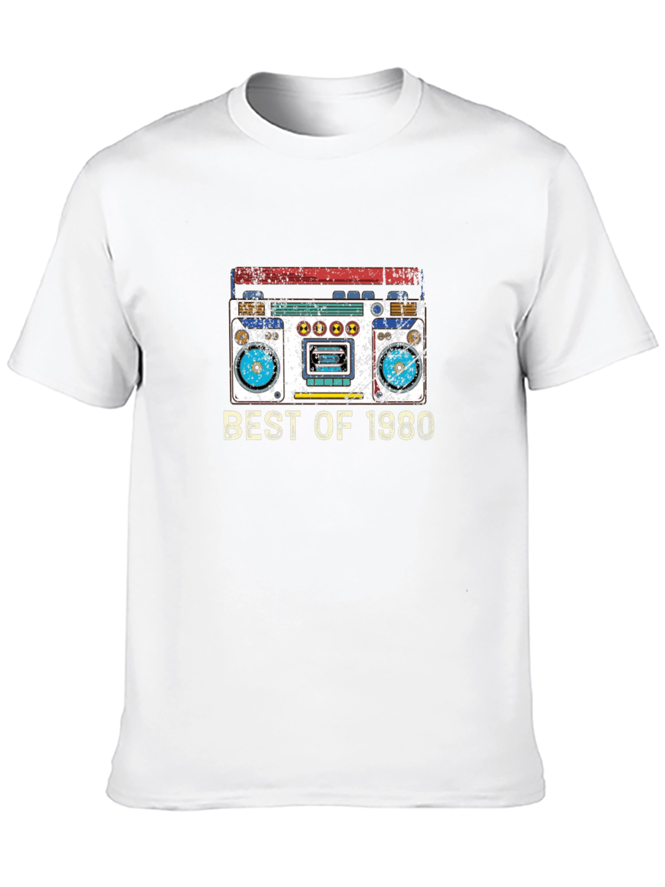 Camiseta Negra con Diseño Retro Best of 1980
