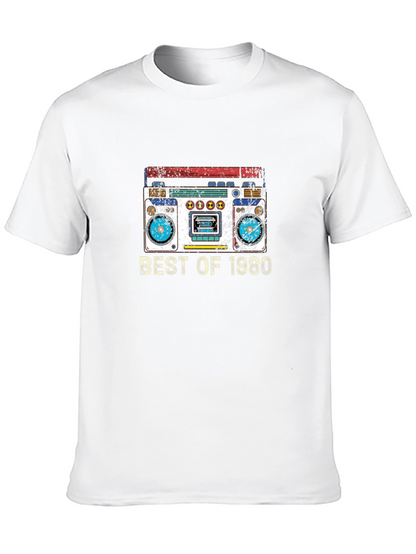 Camiseta Negra con Diseño Retro Best of 1980